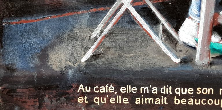 Détail — Au café, elle m&rsquo;a dit que son mari était de plus en plus psychorigide et qu&rsquo;elle aimait beaucoup manger des salades avec moi.
