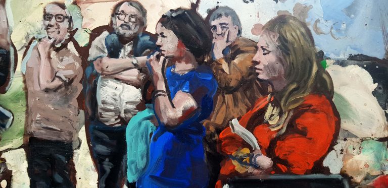 Détail — L&rsquo;artiste a expliqué pourquoi sa démarche consistait à casser des bidets, lavabos, cuvettes WC, etc
