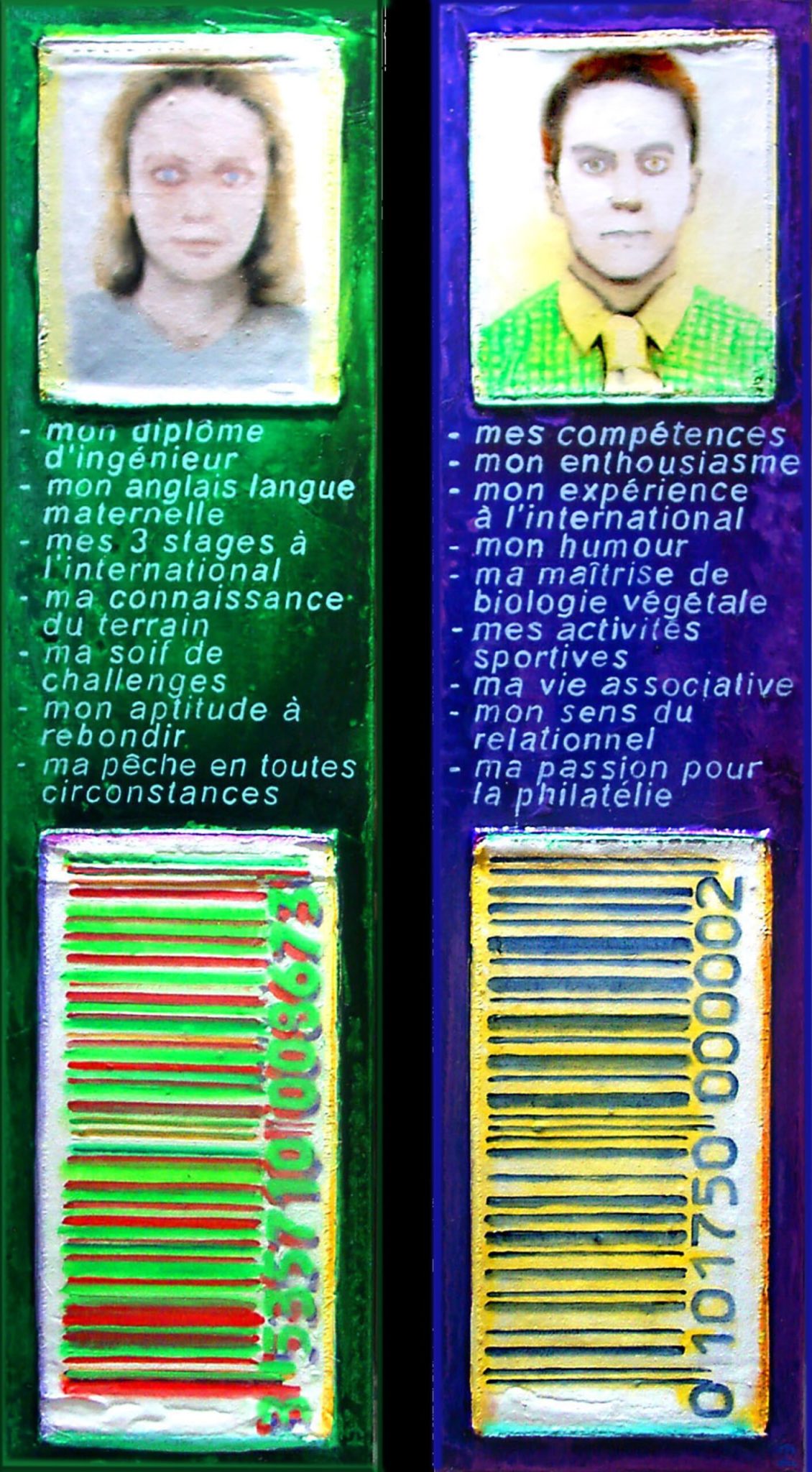 Un jeune homme et une jeune femme de notre temps.